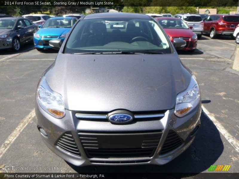 Sterling Gray / Medium Light Stone 2014 Ford Focus SE Sedan