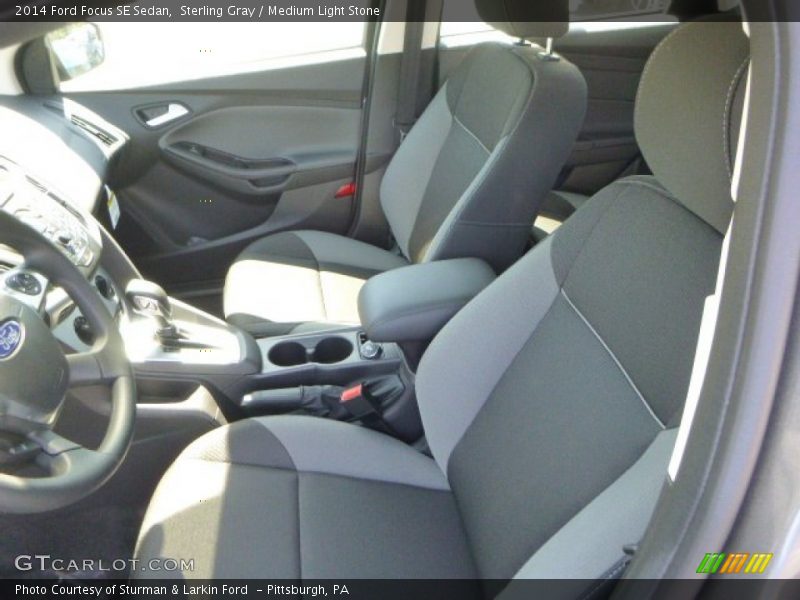 Sterling Gray / Medium Light Stone 2014 Ford Focus SE Sedan