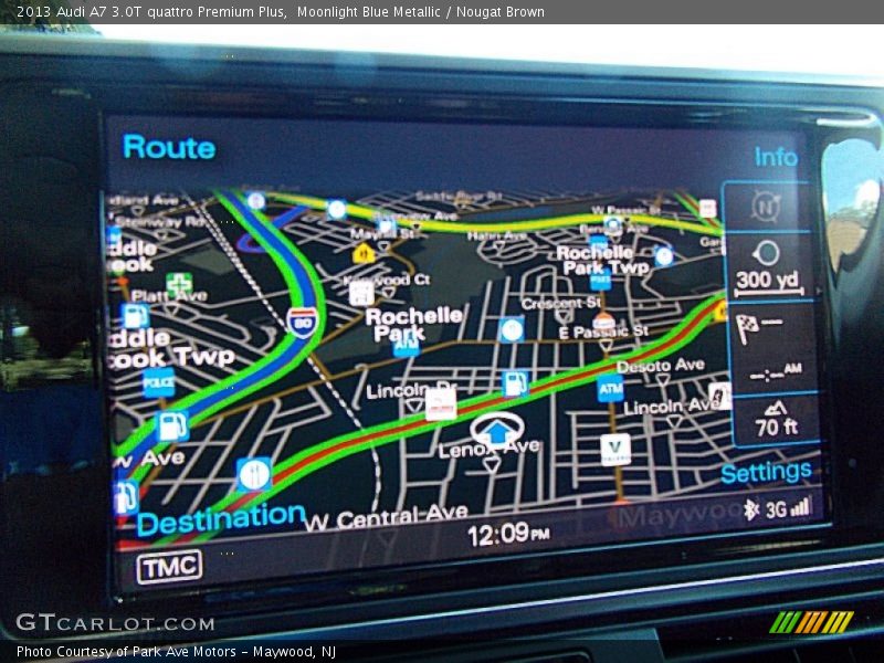 Moonlight Blue Metallic / Nougat Brown 2013 Audi A7 3.0T quattro Premium Plus