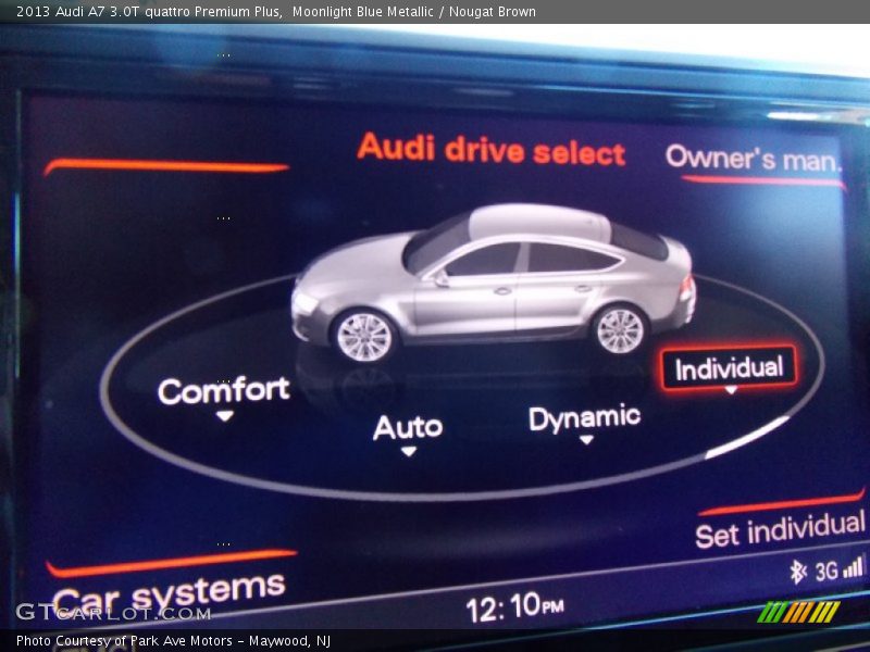Moonlight Blue Metallic / Nougat Brown 2013 Audi A7 3.0T quattro Premium Plus