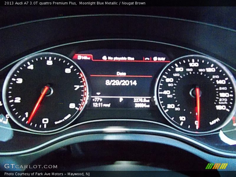 Moonlight Blue Metallic / Nougat Brown 2013 Audi A7 3.0T quattro Premium Plus
