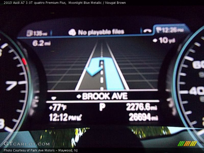 Moonlight Blue Metallic / Nougat Brown 2013 Audi A7 3.0T quattro Premium Plus