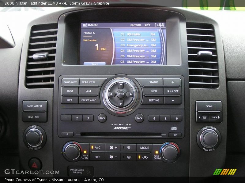Storm Gray / Graphite 2008 Nissan Pathfinder LE V8 4x4