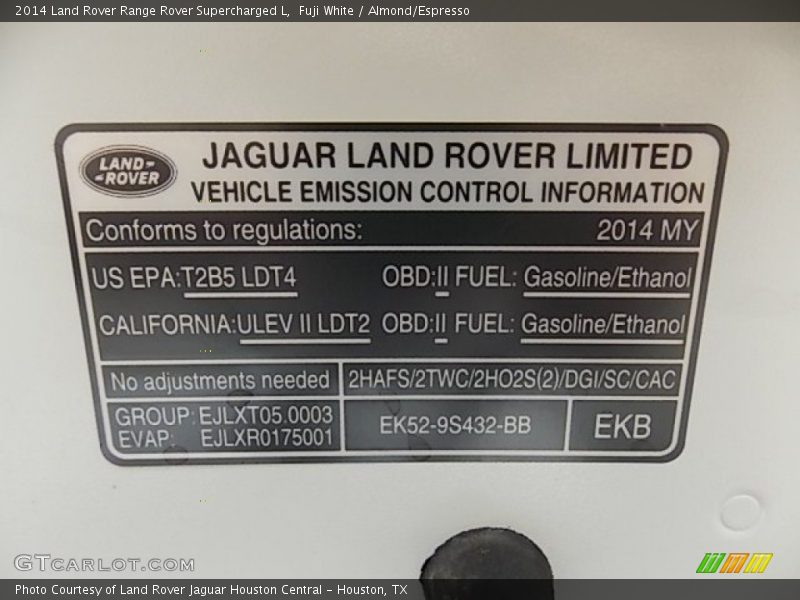 Fuji White / Almond/Espresso 2014 Land Rover Range Rover Supercharged L