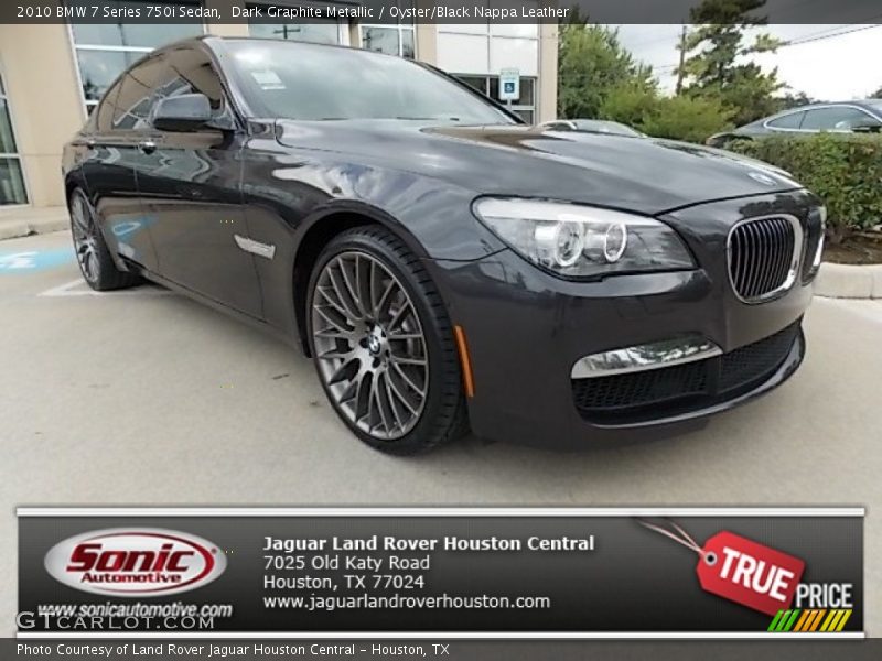 Dark Graphite Metallic / Oyster/Black Nappa Leather 2010 BMW 7 Series 750i Sedan