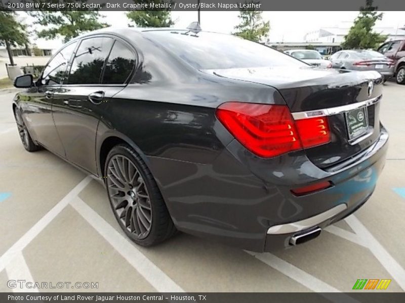 Dark Graphite Metallic / Oyster/Black Nappa Leather 2010 BMW 7 Series 750i Sedan