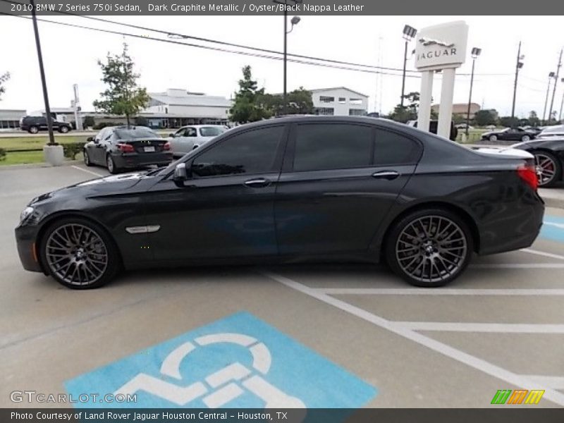 Dark Graphite Metallic / Oyster/Black Nappa Leather 2010 BMW 7 Series 750i Sedan
