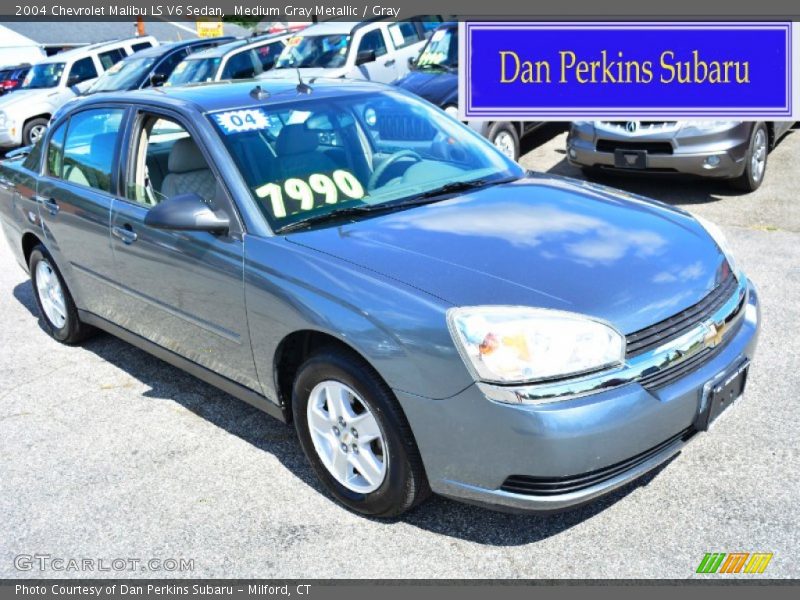 Medium Gray Metallic / Gray 2004 Chevrolet Malibu LS V6 Sedan