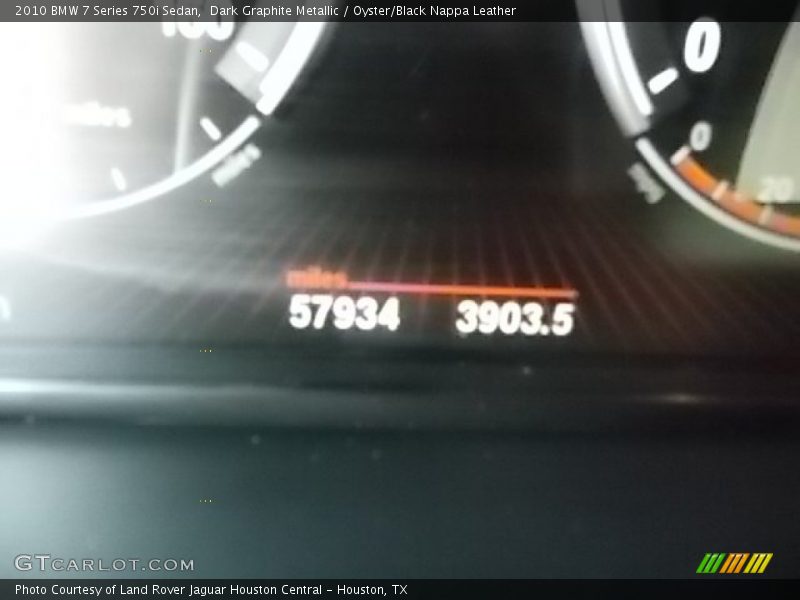 Dark Graphite Metallic / Oyster/Black Nappa Leather 2010 BMW 7 Series 750i Sedan