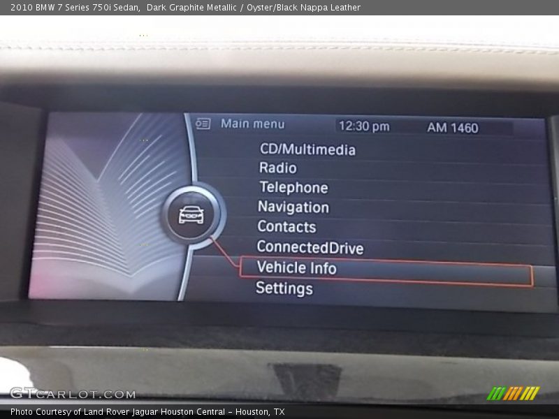 Dark Graphite Metallic / Oyster/Black Nappa Leather 2010 BMW 7 Series 750i Sedan
