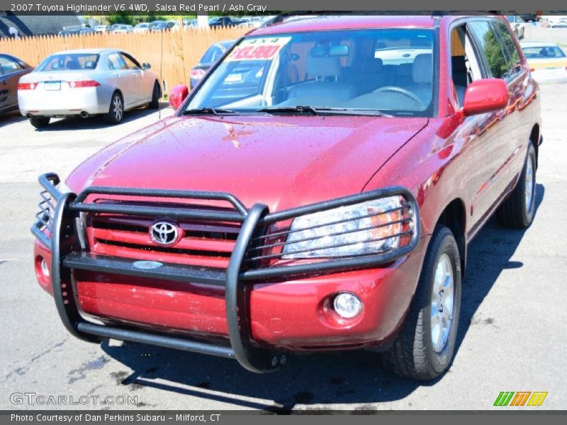 Salsa Red Pearl / Ash Gray 2007 Toyota Highlander V6 4WD