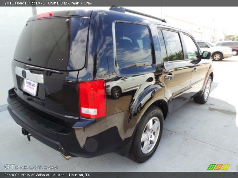 Crystal Black Pearl / Gray 2011 Honda Pilot EX-L