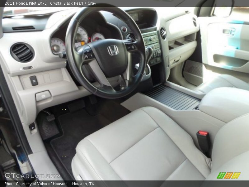 Crystal Black Pearl / Gray 2011 Honda Pilot EX-L