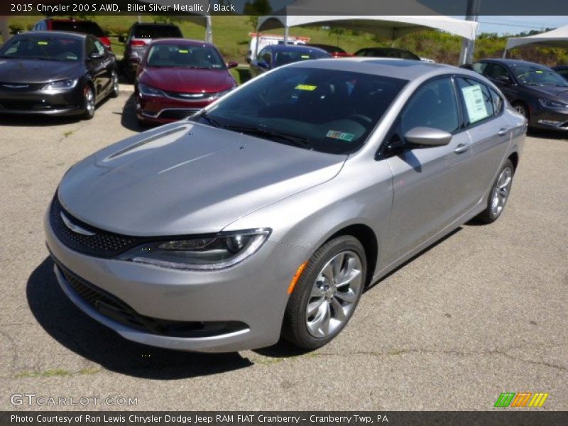 Billet Silver Metallic / Black 2015 Chrysler 200 S AWD
