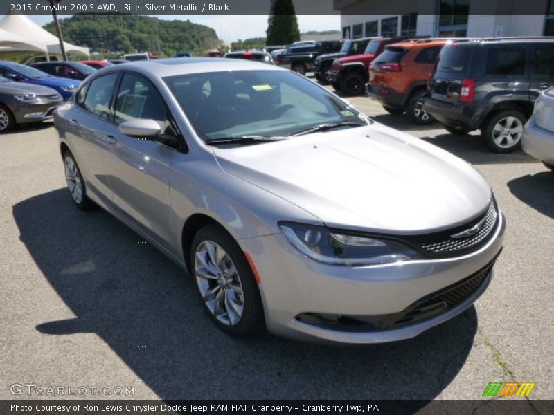 Billet Silver Metallic / Black 2015 Chrysler 200 S AWD