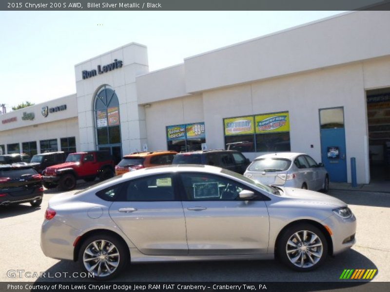 Billet Silver Metallic / Black 2015 Chrysler 200 S AWD