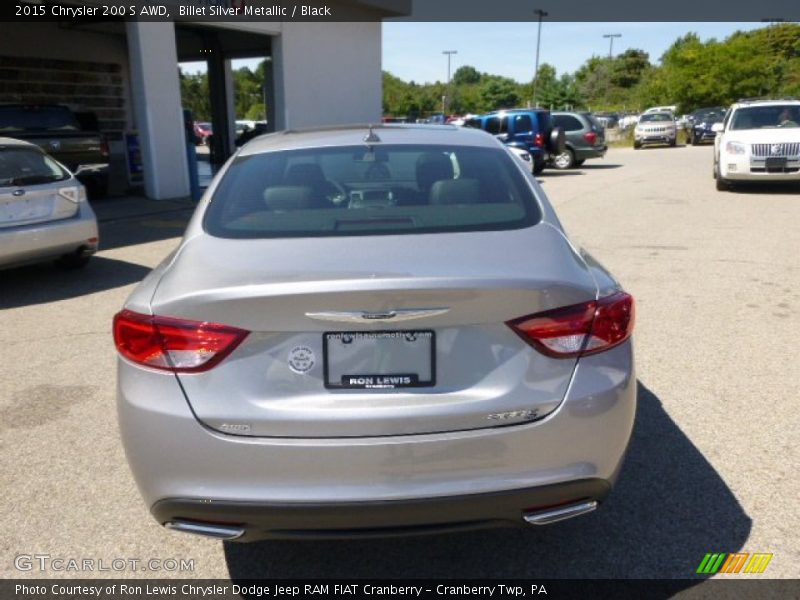 Billet Silver Metallic / Black 2015 Chrysler 200 S AWD