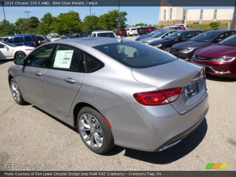 Billet Silver Metallic / Black 2015 Chrysler 200 S AWD