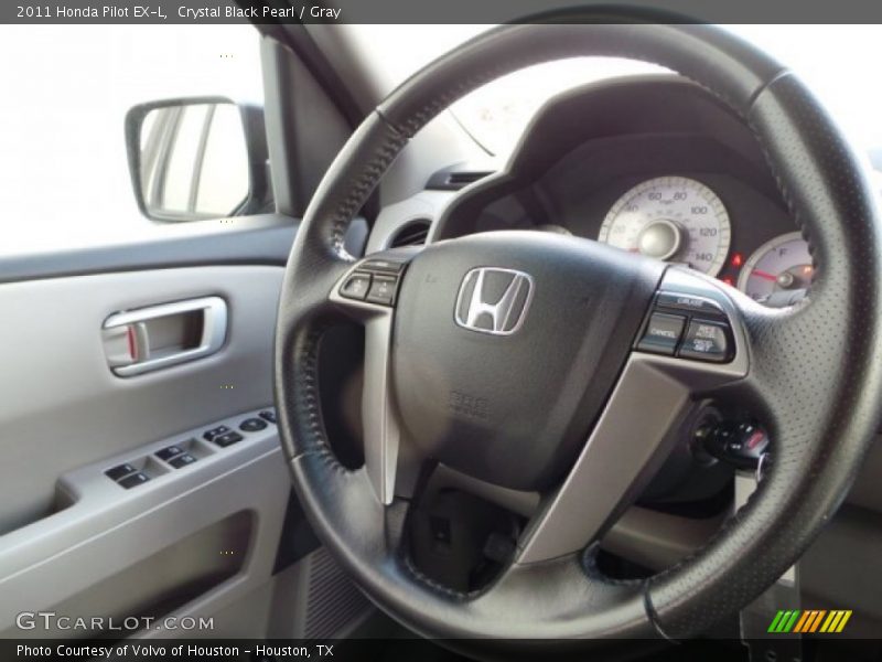 Crystal Black Pearl / Gray 2011 Honda Pilot EX-L