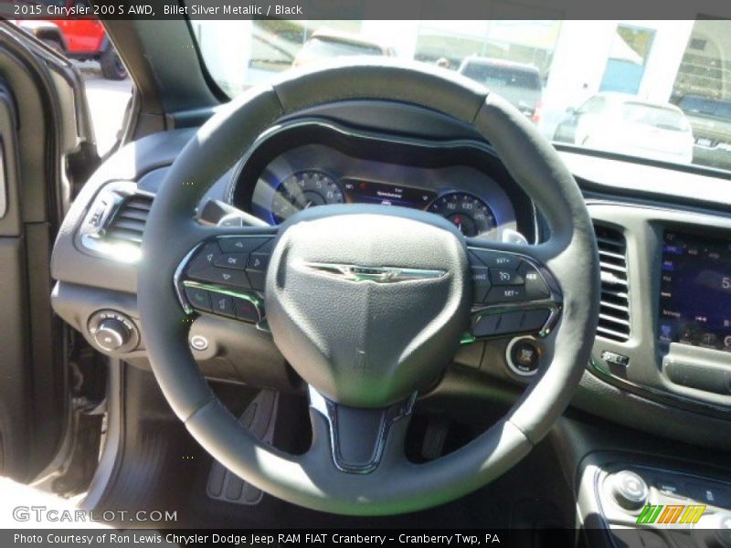 Billet Silver Metallic / Black 2015 Chrysler 200 S AWD