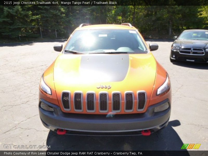 Mango Tango Pearl / Trailhawk Black 2015 Jeep Cherokee Trailhawk 4x4