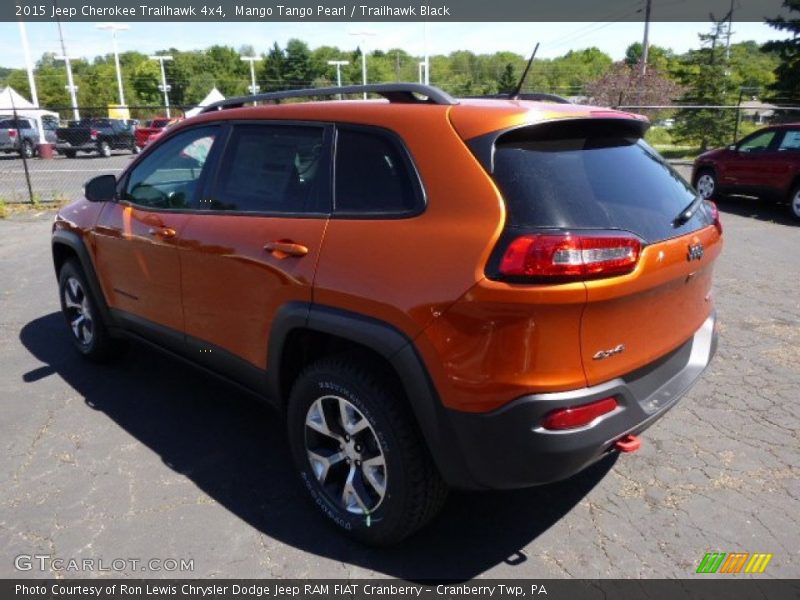 Mango Tango Pearl / Trailhawk Black 2015 Jeep Cherokee Trailhawk 4x4