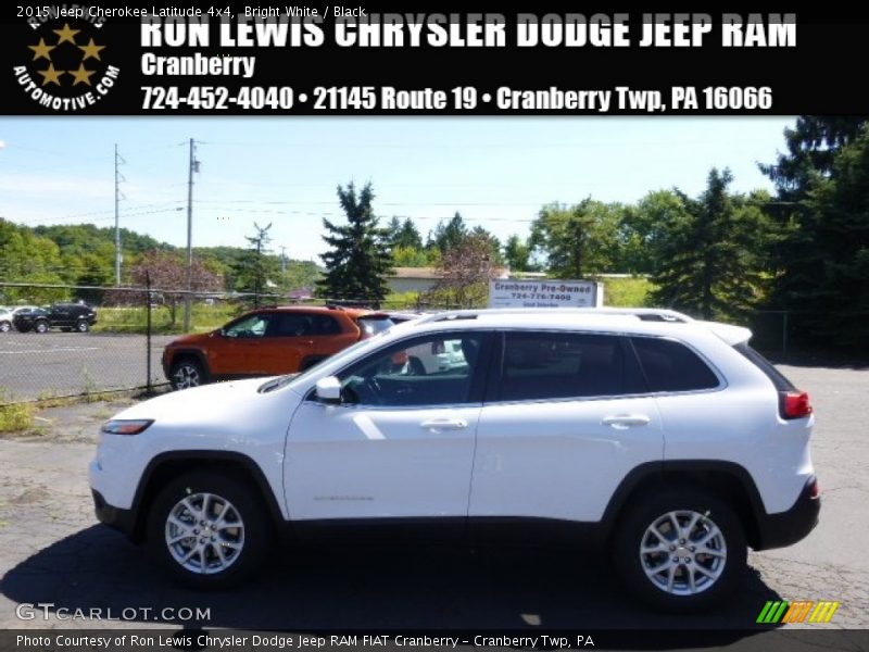 Bright White / Black 2015 Jeep Cherokee Latitude 4x4