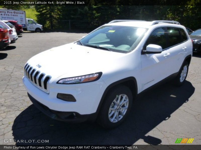 Bright White / Black 2015 Jeep Cherokee Latitude 4x4