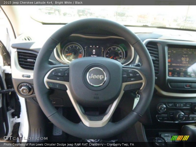 Bright White / Black 2015 Jeep Cherokee Latitude 4x4