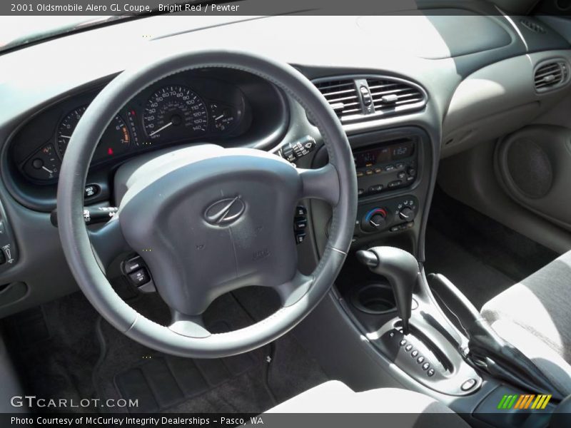 Bright Red / Pewter 2001 Oldsmobile Alero GL Coupe