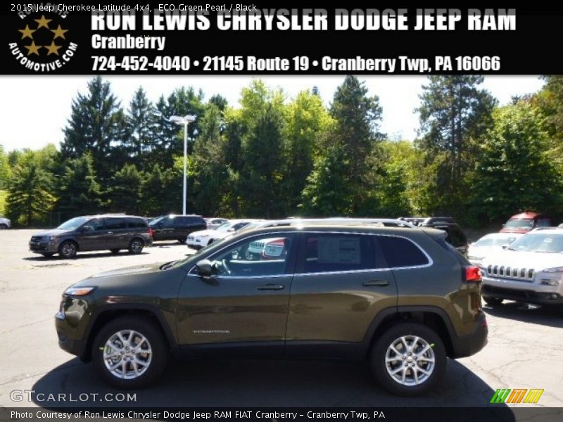 ECO Green Pearl / Black 2015 Jeep Cherokee Latitude 4x4