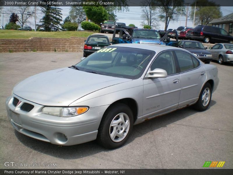 Silvermist Metallic / Graphite 2000 Pontiac Grand Prix SE Sedan