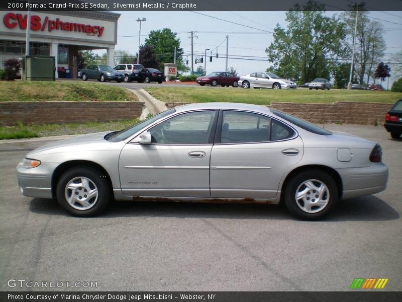 Silvermist Metallic / Graphite 2000 Pontiac Grand Prix SE Sedan