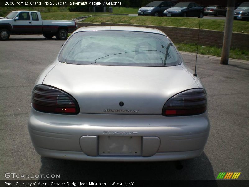 Silvermist Metallic / Graphite 2000 Pontiac Grand Prix SE Sedan