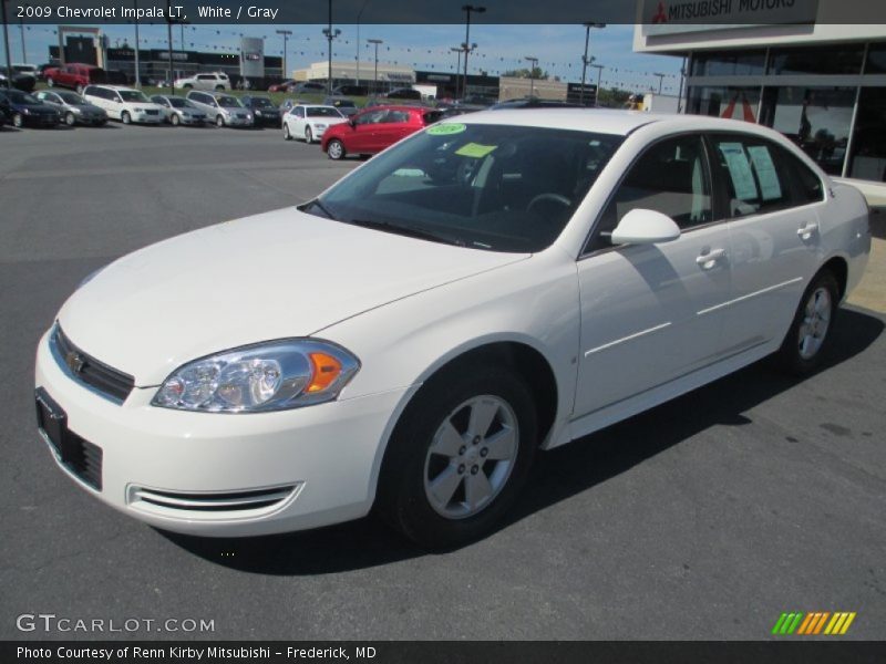 White / Gray 2009 Chevrolet Impala LT