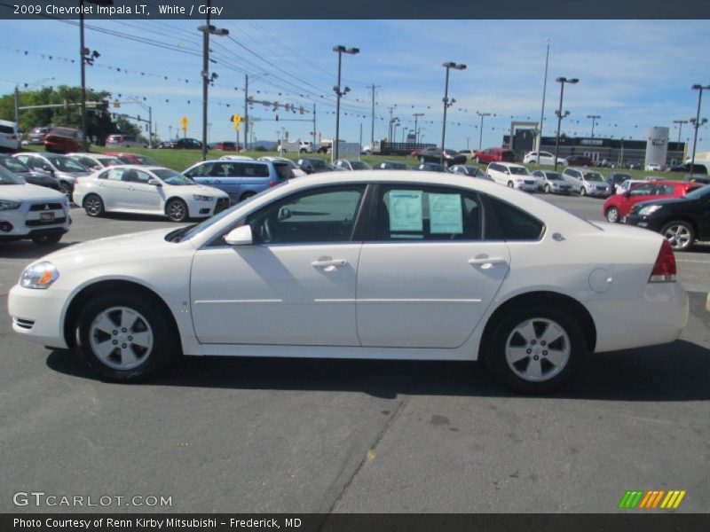 White / Gray 2009 Chevrolet Impala LT