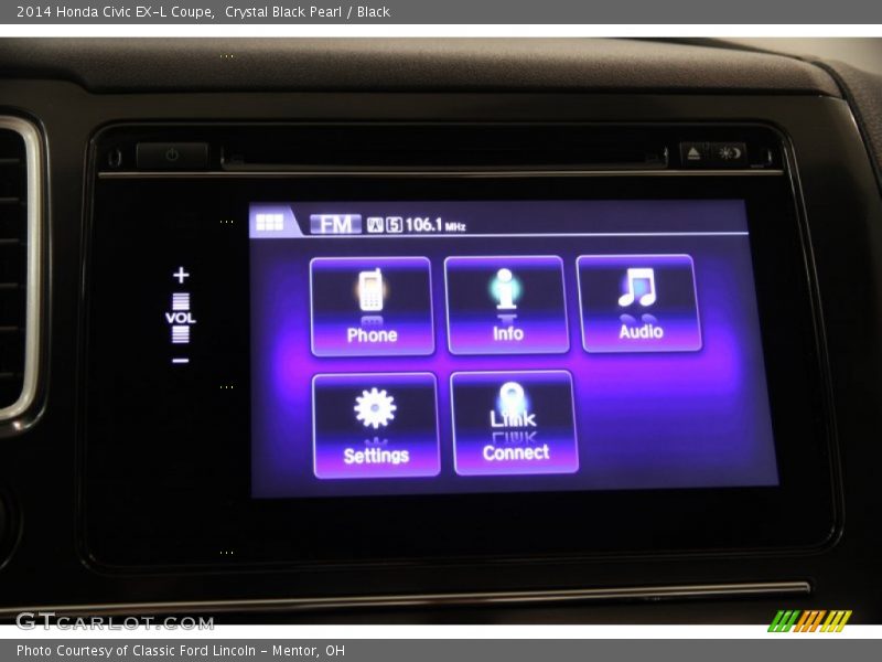 Crystal Black Pearl / Black 2014 Honda Civic EX-L Coupe