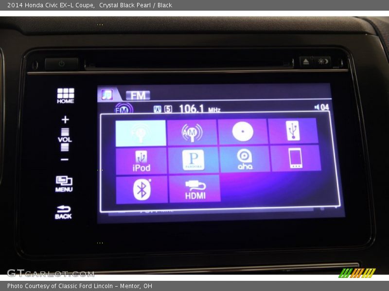 Crystal Black Pearl / Black 2014 Honda Civic EX-L Coupe