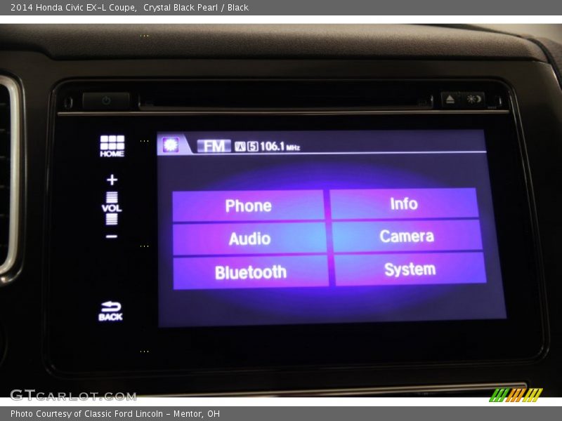 Crystal Black Pearl / Black 2014 Honda Civic EX-L Coupe