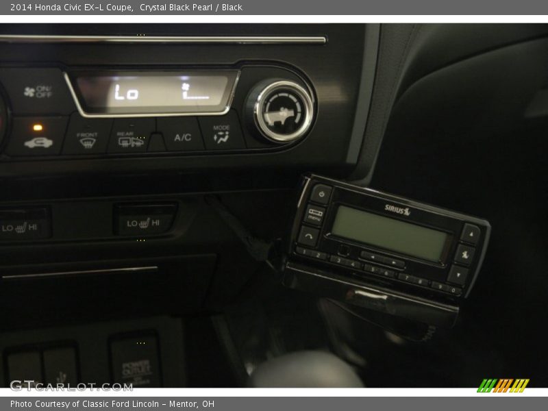 Crystal Black Pearl / Black 2014 Honda Civic EX-L Coupe