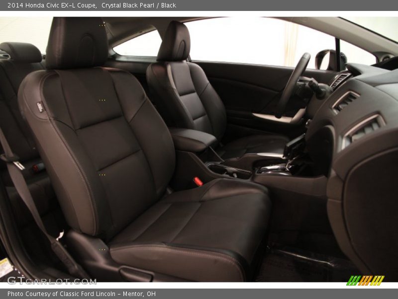 Crystal Black Pearl / Black 2014 Honda Civic EX-L Coupe