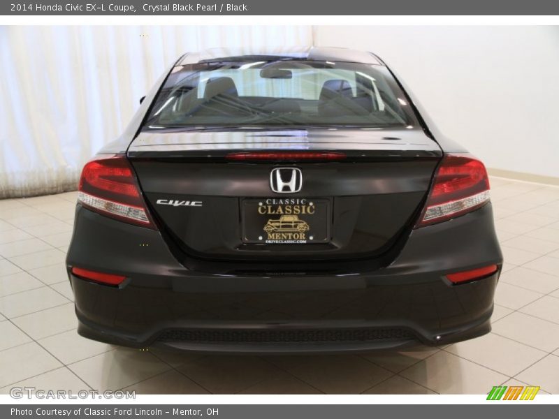 Crystal Black Pearl / Black 2014 Honda Civic EX-L Coupe