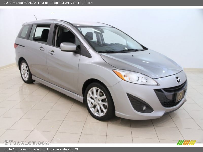 Liquid Silver Metallic / Black 2012 Mazda MAZDA5 Touring