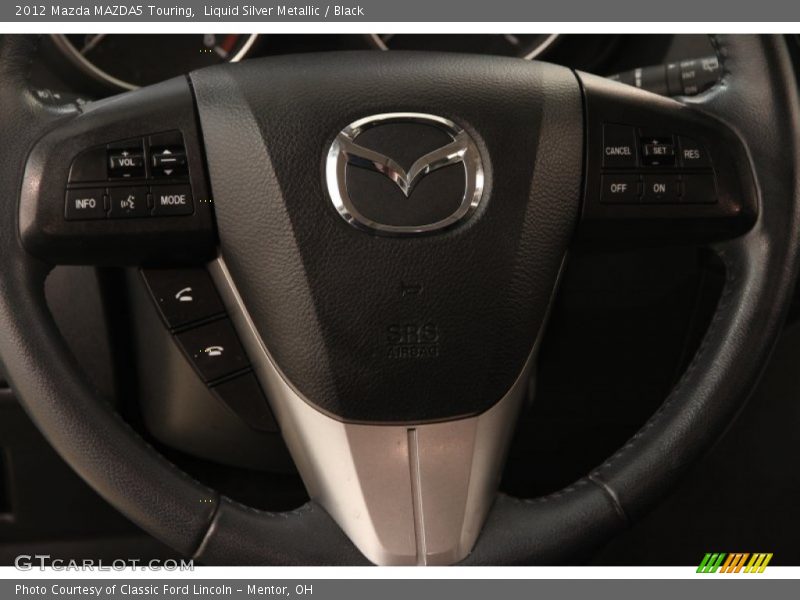 Liquid Silver Metallic / Black 2012 Mazda MAZDA5 Touring