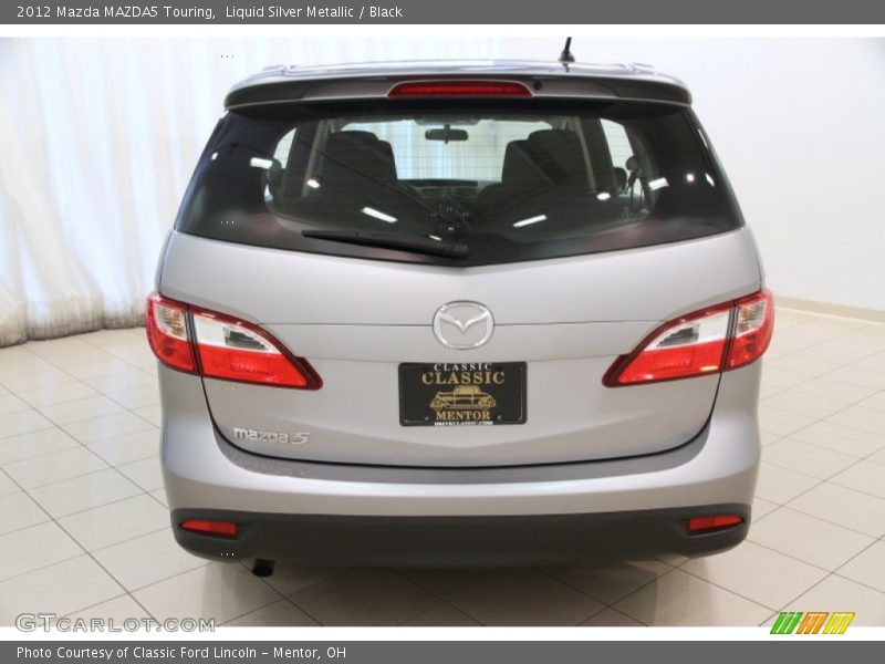 Liquid Silver Metallic / Black 2012 Mazda MAZDA5 Touring
