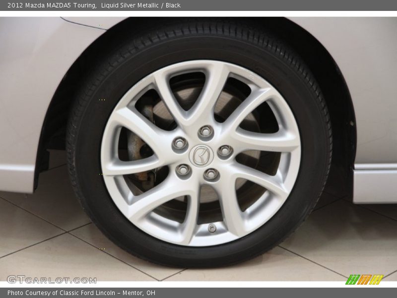Liquid Silver Metallic / Black 2012 Mazda MAZDA5 Touring