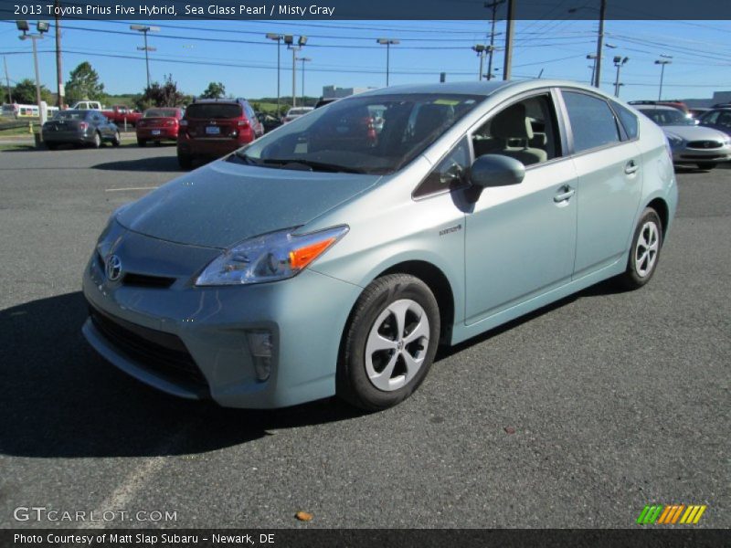 Sea Glass Pearl / Misty Gray 2013 Toyota Prius Five Hybrid