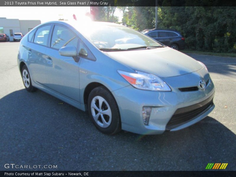 Sea Glass Pearl / Misty Gray 2013 Toyota Prius Five Hybrid