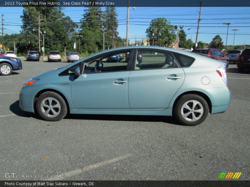 Sea Glass Pearl / Misty Gray 2013 Toyota Prius Five Hybrid