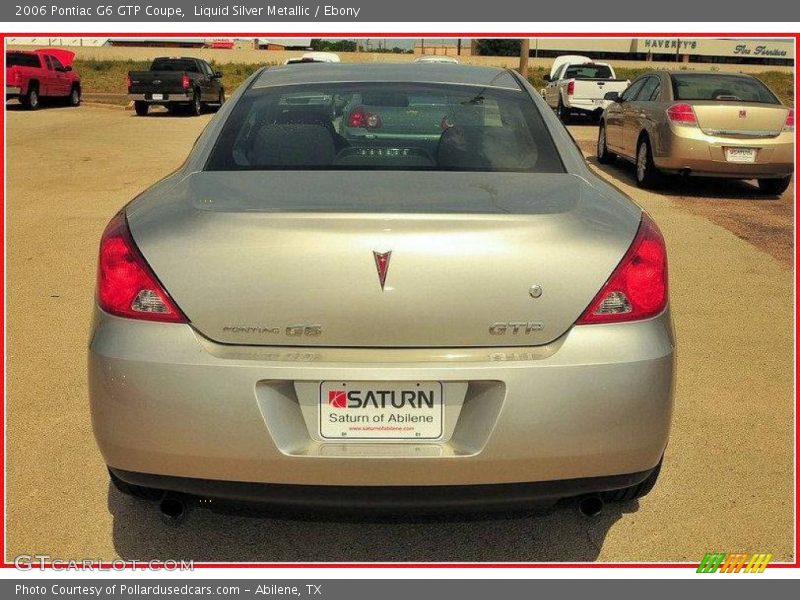 Liquid Silver Metallic / Ebony 2006 Pontiac G6 GTP Coupe